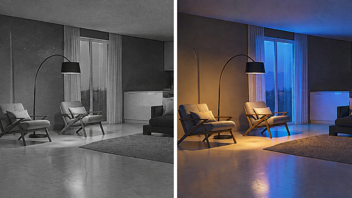 Vedere nocturnă EZVIZ C6N G1 – mod infraroșu și mod color inteligent